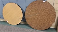 Round tabletops without legs. 42 & 48ins.