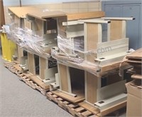 3 pallets of school computer desks.