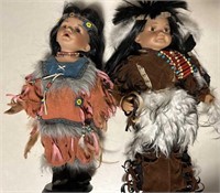 (2) PC Cathay Collection Numbered Native Dolls