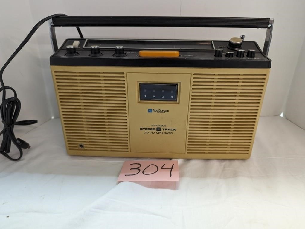 MacDonald Portable 8 Track Radio - Stereo