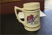 A Superbowl XXI Beer Mug or Stein