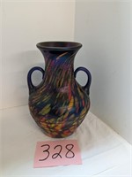 8.5 Inch Art Glass Urn Vase