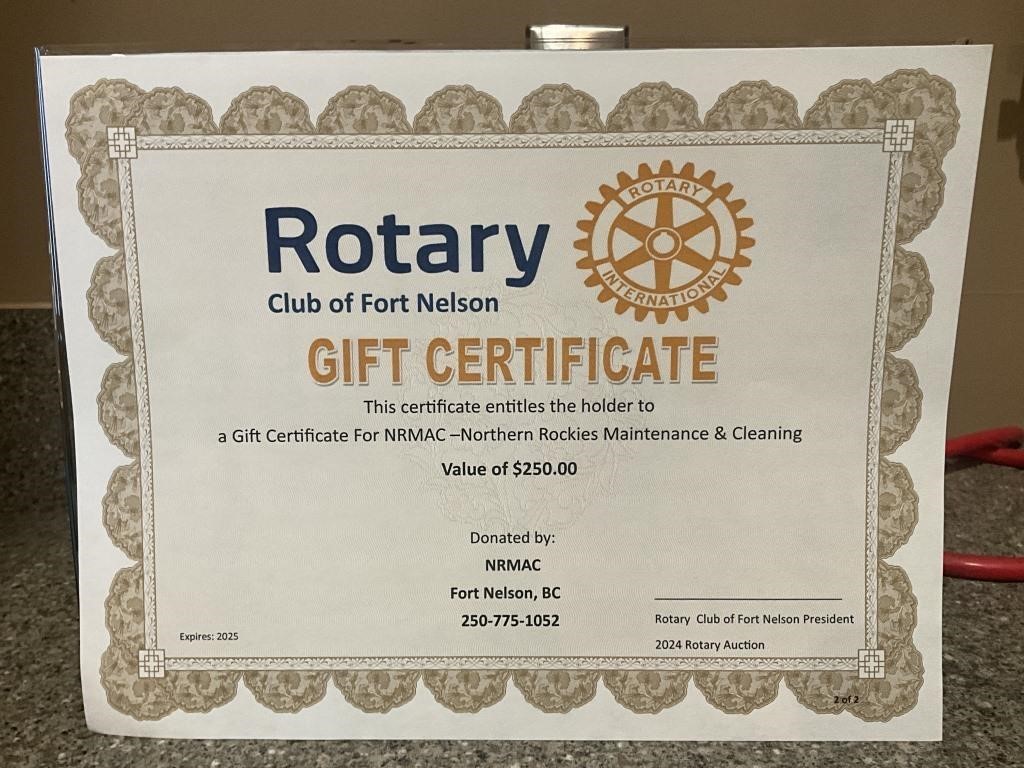 Fundraiser Auction For The Rotary Club of Fort Nelson 04/20