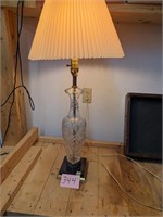 Etched Glass Table Lamp