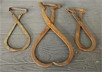 (3) Antique Ice Hooks