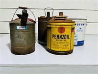 Group Lot - Vintage Oil & Gas Cans