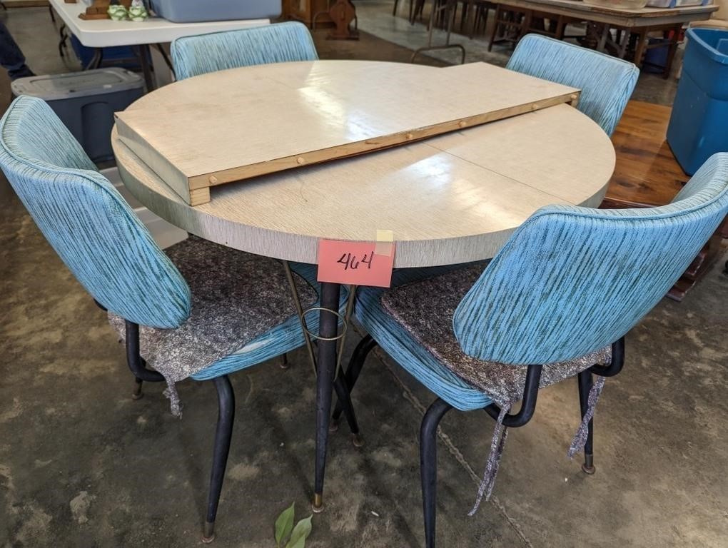 Formica Table and 4 Matching Chairs