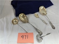 Lot of Sterling Silver Serving Spoons