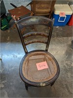 Cane and Painted Antique Side Chair