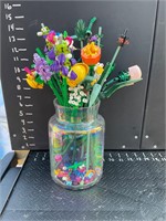 Vase with Lego flowers