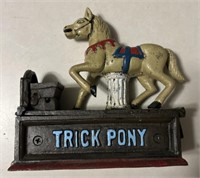 1980’s Cast Trick Pony Mechanical Coin Bank