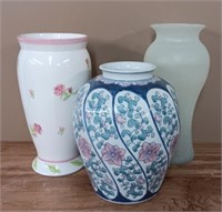 (3) Flower Vases