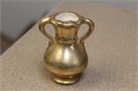 Gold Plated Ceramic Small Urn