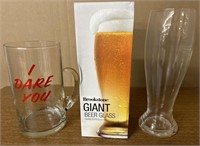 Novelty HUGE Beer Mug & Glass