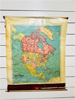 Vintage Educational Hanging Map