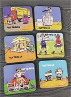 (6) Australia Cork Coasters