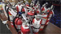 16x qty Red Fire Extinguishers