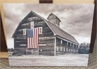 Large Canvas Barn House Print