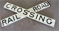(2) Pc. Wood Rail Road Crossing Sign