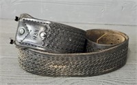 Vintage Black Leather Belt