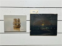 (2) Nautical Oil Paintings on Canvas