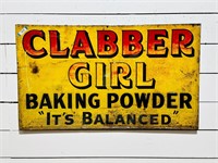 Metal Clabber Girl Advertising Sign