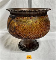 Vtg Resin Hobnail Style Pedestal Bowl Art Deco