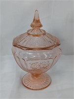 1930's Anchor Hocking Mayfair Open Rose Pink 8.5"