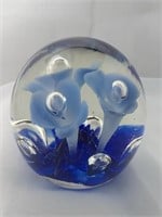 Beautiful Vintage Art Glass Hand Blown Blue
