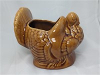 Vintage Haeger Light Brown Ceramic Turkey Planter