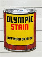 Metal Olympic Stain Store Advertising Sign