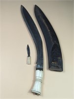 Late 19th Century Gurkha Kukri Knife, Bone