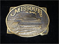 Missouri Riverboat Belt Buckle Reg JM-0351