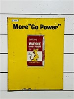 Metal Wayne Dog Food Advertising Sign