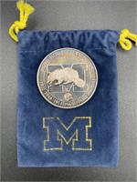 2 Troy ounce Silver University of Michigan Coin