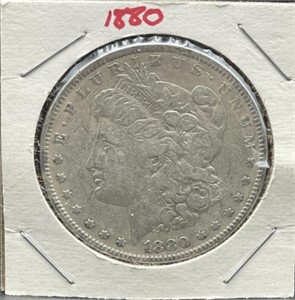 Morgan silver dollar coin
