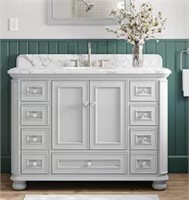 allen+roth 48" Sink Bathroom Vanity+Marble Top