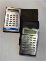 2 Vintage Sharp Pocket Calculators