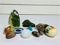 Rocks, Stones & Painted Ostrich Eggs