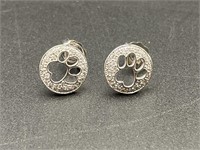 Fred Meyer .925 Puppy Print Earrings