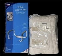 Toilet Support Rails & New Towels