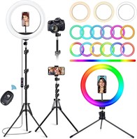 $36 10.2 Ring Light 75 Stand 12 Dimming Levels