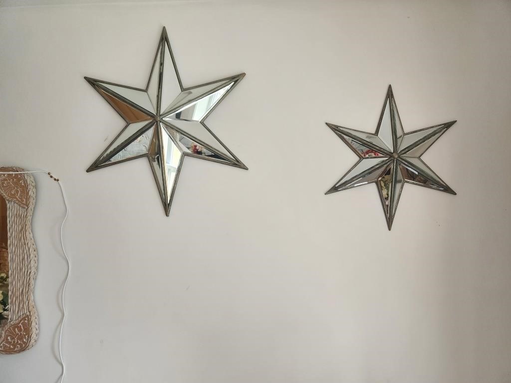 Stars with mirror panels- wall decor
