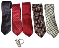 Men’s Ties and Pewter Keychain
