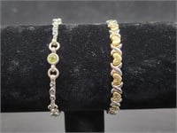 Gold and Silver Bracelets(2)