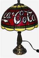 Coca-Cola Faux Stained Glass Lamp