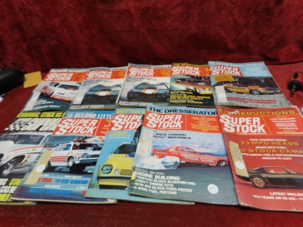 (10)1960's-70's Car Hot Rod magazines.
