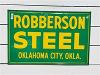 Metal Robberson Steel Advertising Sign