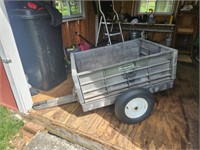 Rubbermaid dump cart removable sides 39x28 1 tire