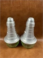Vintage Vaseline Glass Shakers